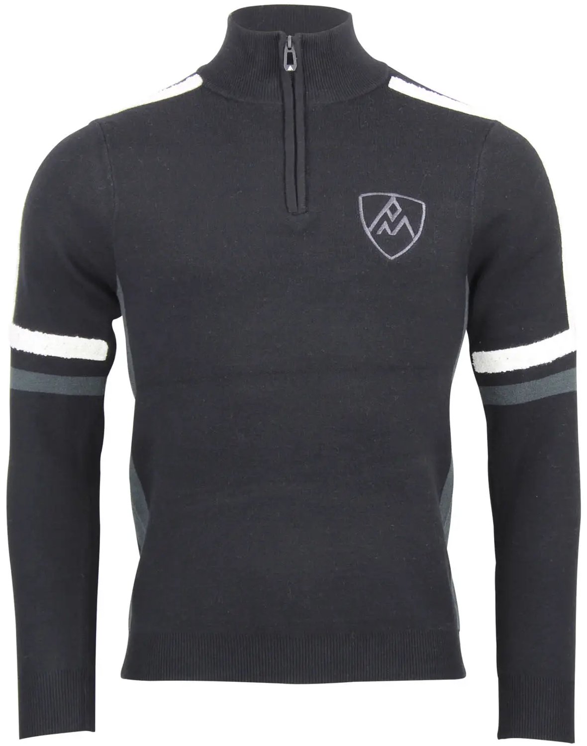 Rolleck shirt met 1/2 ritssluiting Peak Mountain Casta Zwart