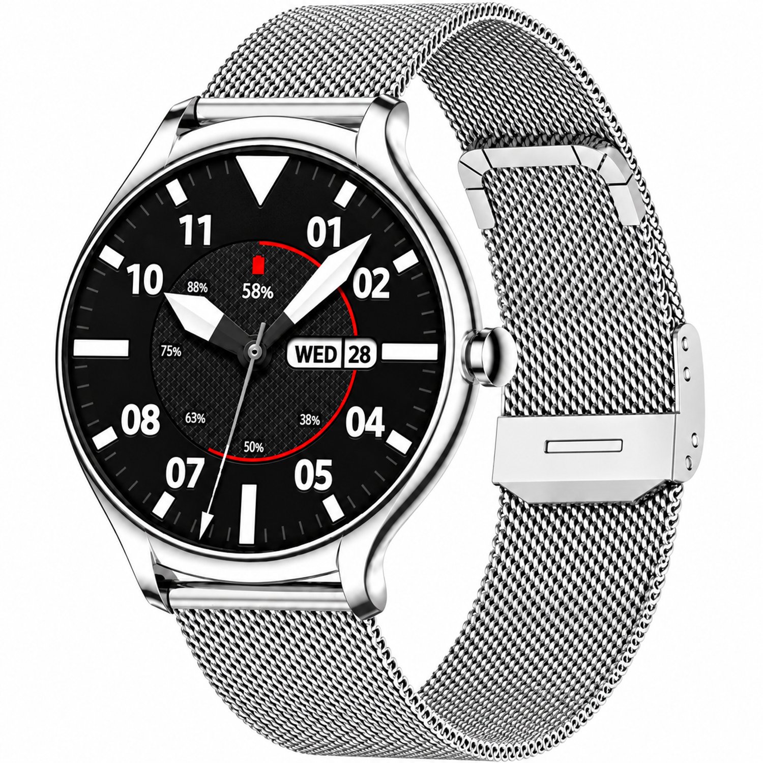 Bol.com Royal Supplies S8 - Smartwatch - Smartwatch Heren & Dames - 2026 model - HD Touchscreen - Horloge - Stappenteller - Satu... aanbieding