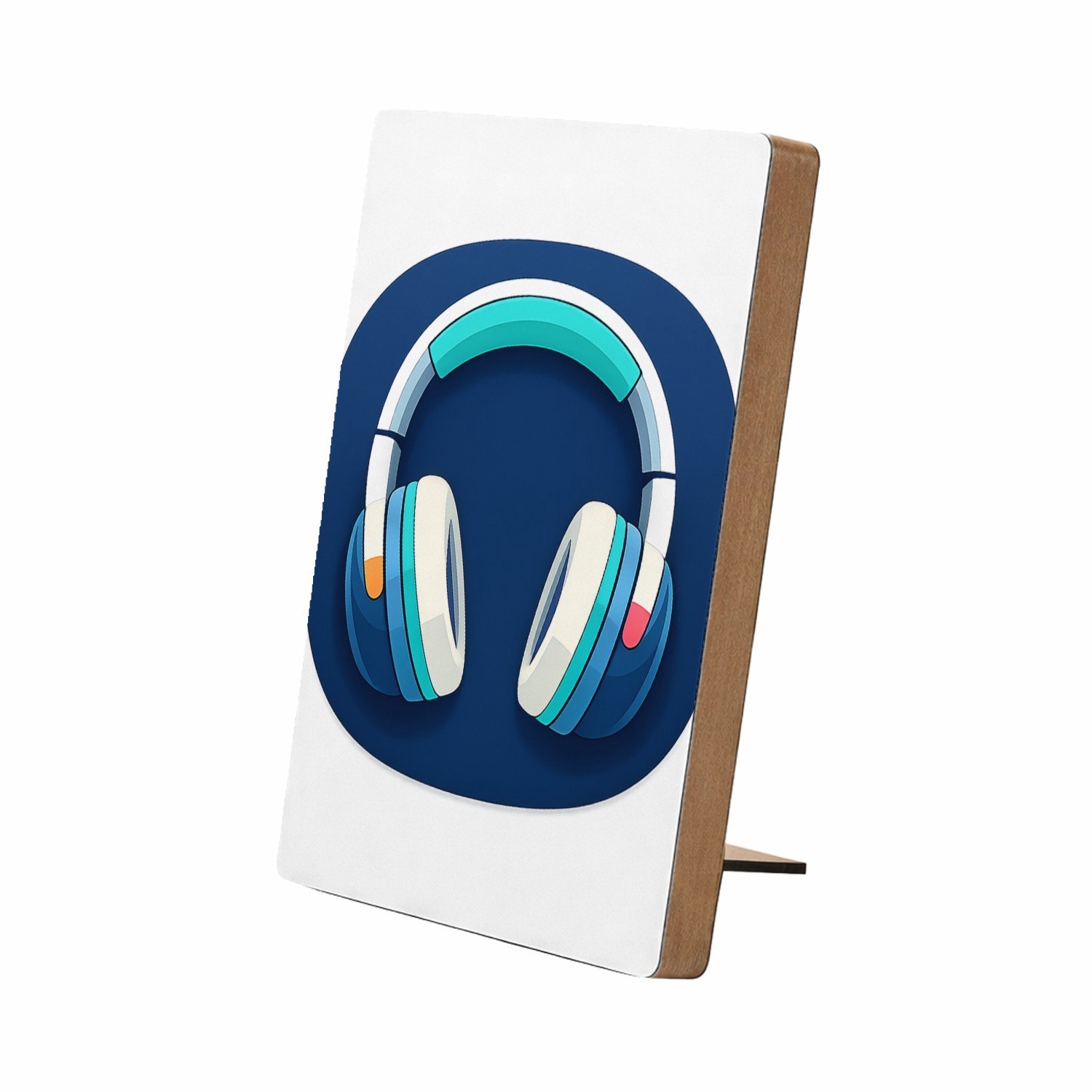 Mr Cadeautjes Glasframe/MDF 12,7 x 17,8 - design Een rustige, moderne iconprint met een centraal object op ee | cadeau Wit