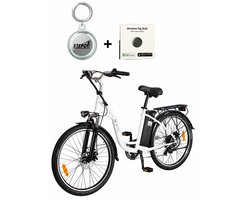 Elektrische fiets - DYU C6 - met tracker - E bike - 26 inch banden - 250W motor - Zwart - 25km/h - electric bike