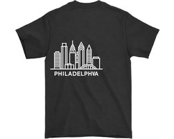 Philadelphia Shirt – Skyline Philadelphia – Strak Design – Unisex T-Shirt voor Dames & Heren – Origineel Cadeau