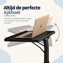 Zwarte laptoptafel met in 3 standen verstelbaar blad voor de perfecte kijkhoek.