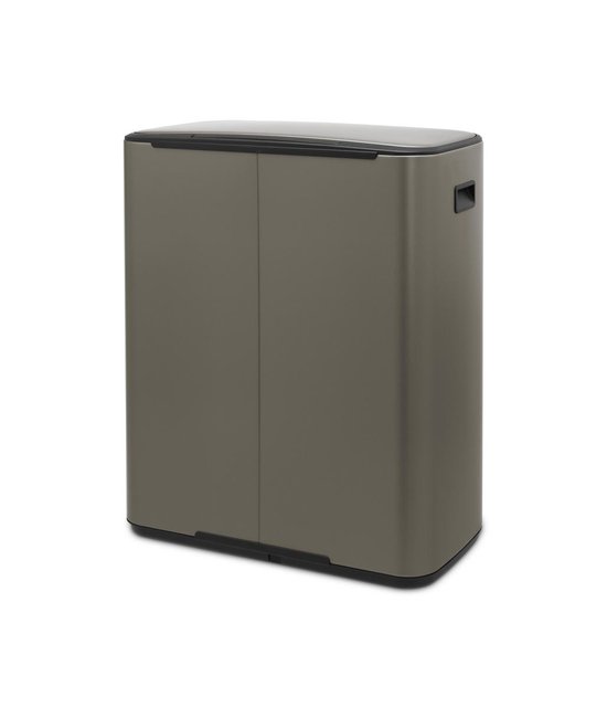 Brabantia Bo poubelle à pédale 60 litres avec seau intérieur synthétique - Platinum