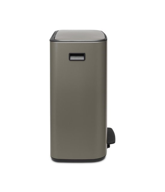 Brabantia Bo poubelle à pédale 60 litres avec seau intérieur synthétique - Platinum
