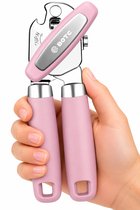 BOTC Blikopener - Met krachtige magneet - Veilig - Opent zonder scherpe randen - RVS - Silicone - Roze