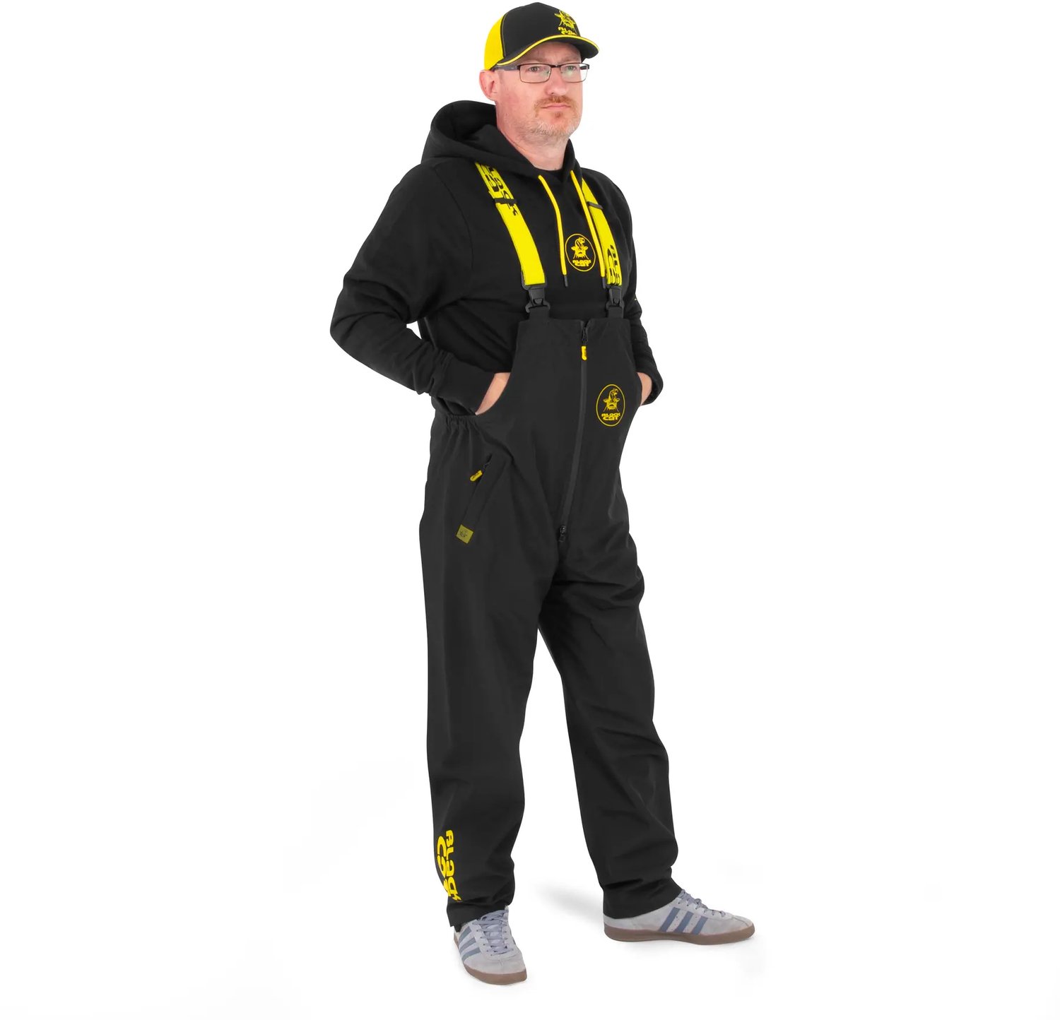 Waterdichte jas met capuchon Cat Zwart