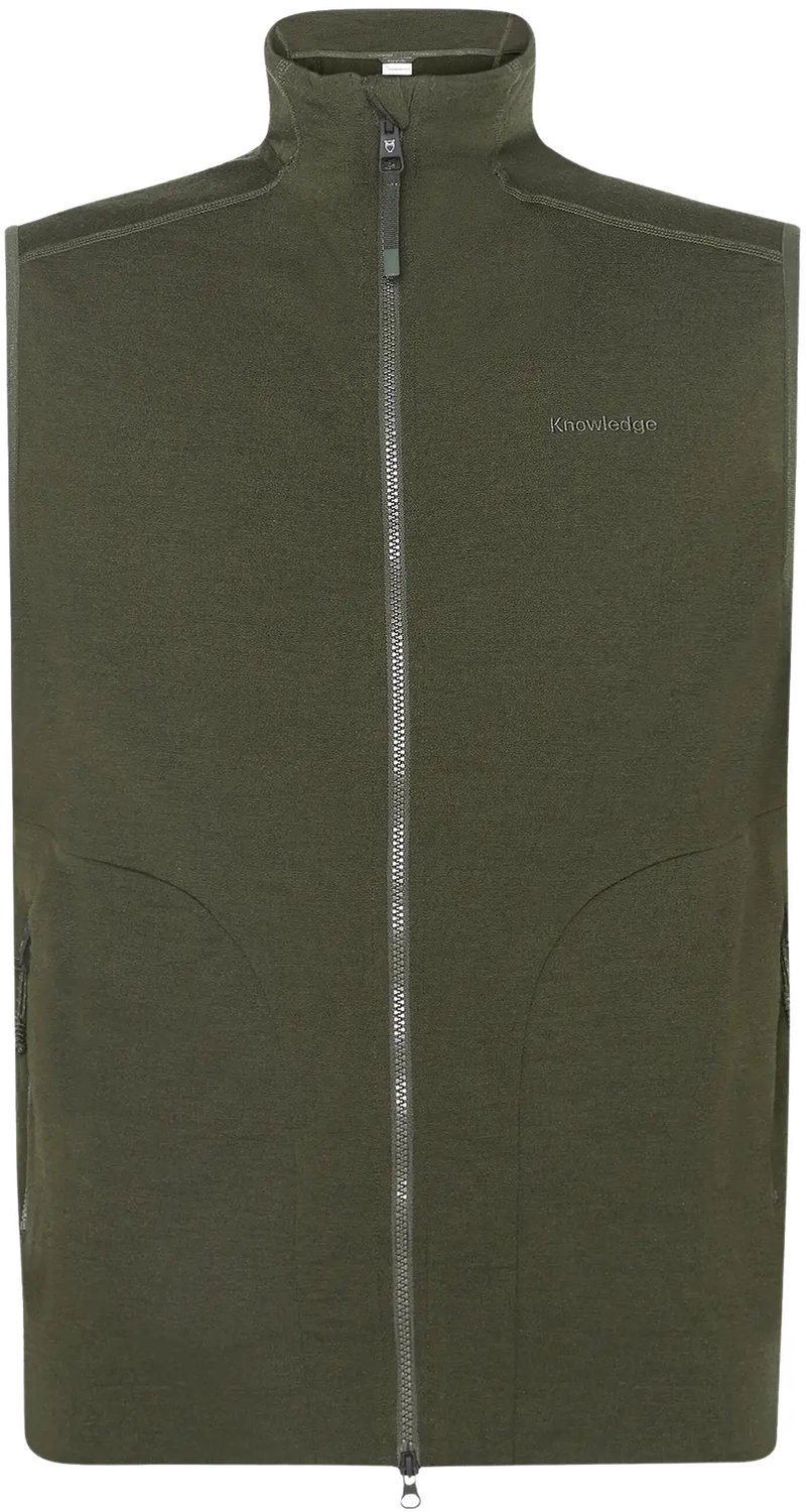 Mouwloze wollen fleece KnowledgeCotton Apparel Dynamic Forrest Nacht
