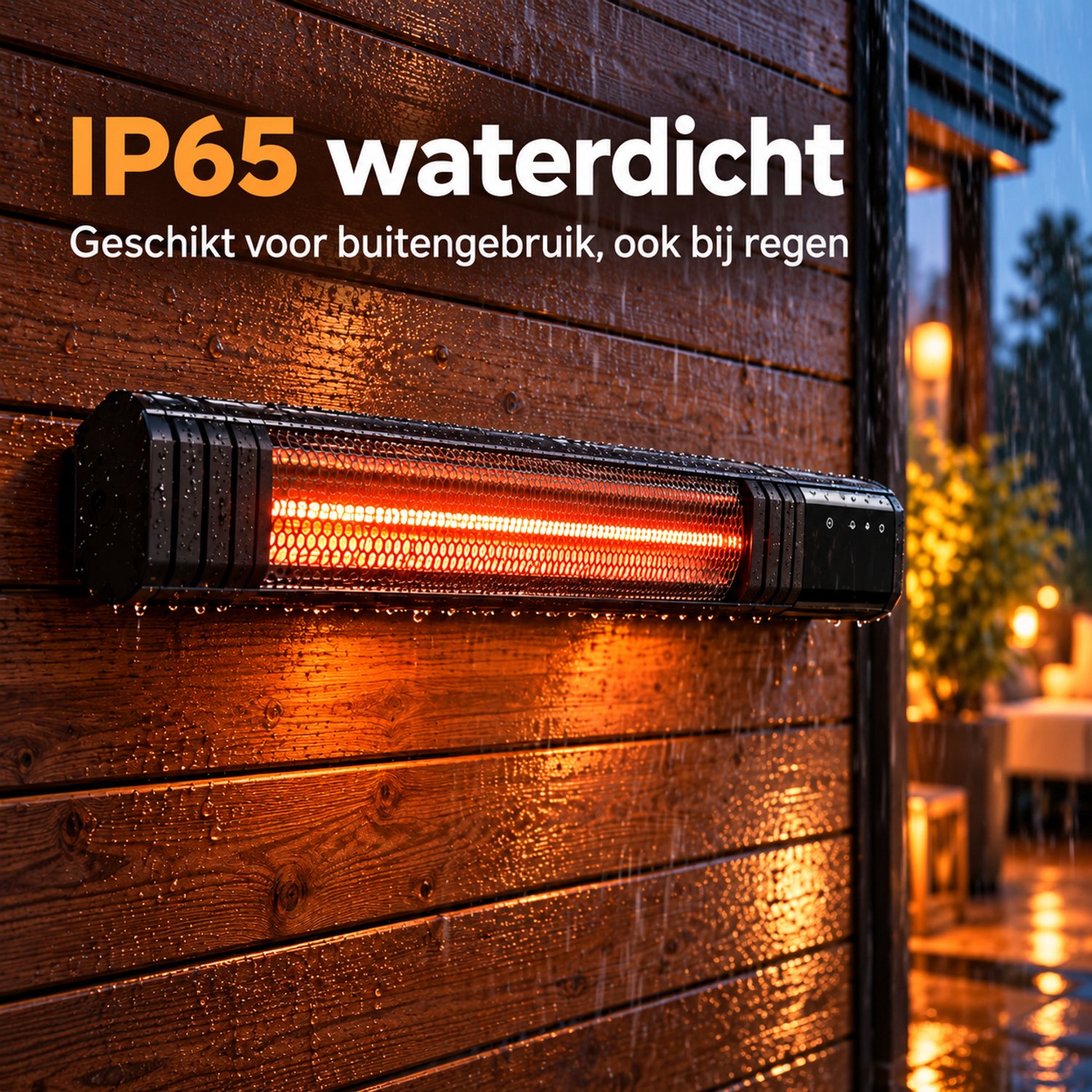 DM Elektrische Terrasverwarmer 2500W - Infrarood - Wandmodel - IP65 - 9 standen – foto 3