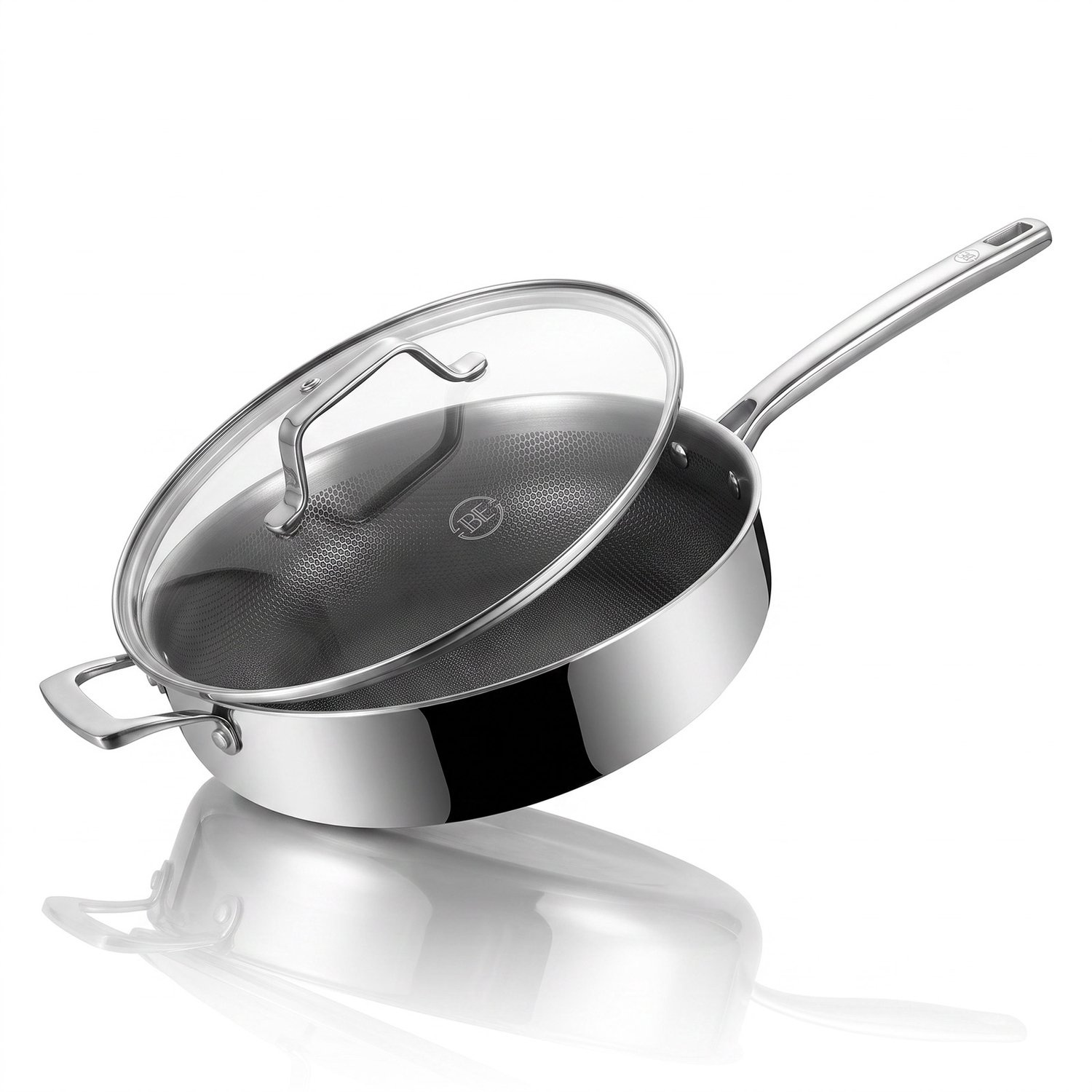 BE Living Titanium Hapjespan - Ø 28 cm - Inductie Pan - PFAS Vrij Anti Aanbak - Bakpan - EON Series
