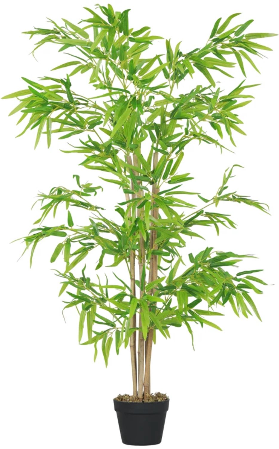 ZYLARO Kunstbamboe - 150 cm - Inclusief pot - Decoratieve kunstboom Groen