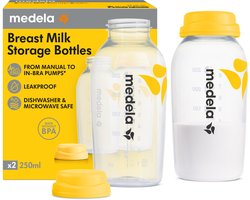 Medela Moedermelk Bewaarflesjes – BPA-vrij - Set van 2x 250 ml per fles