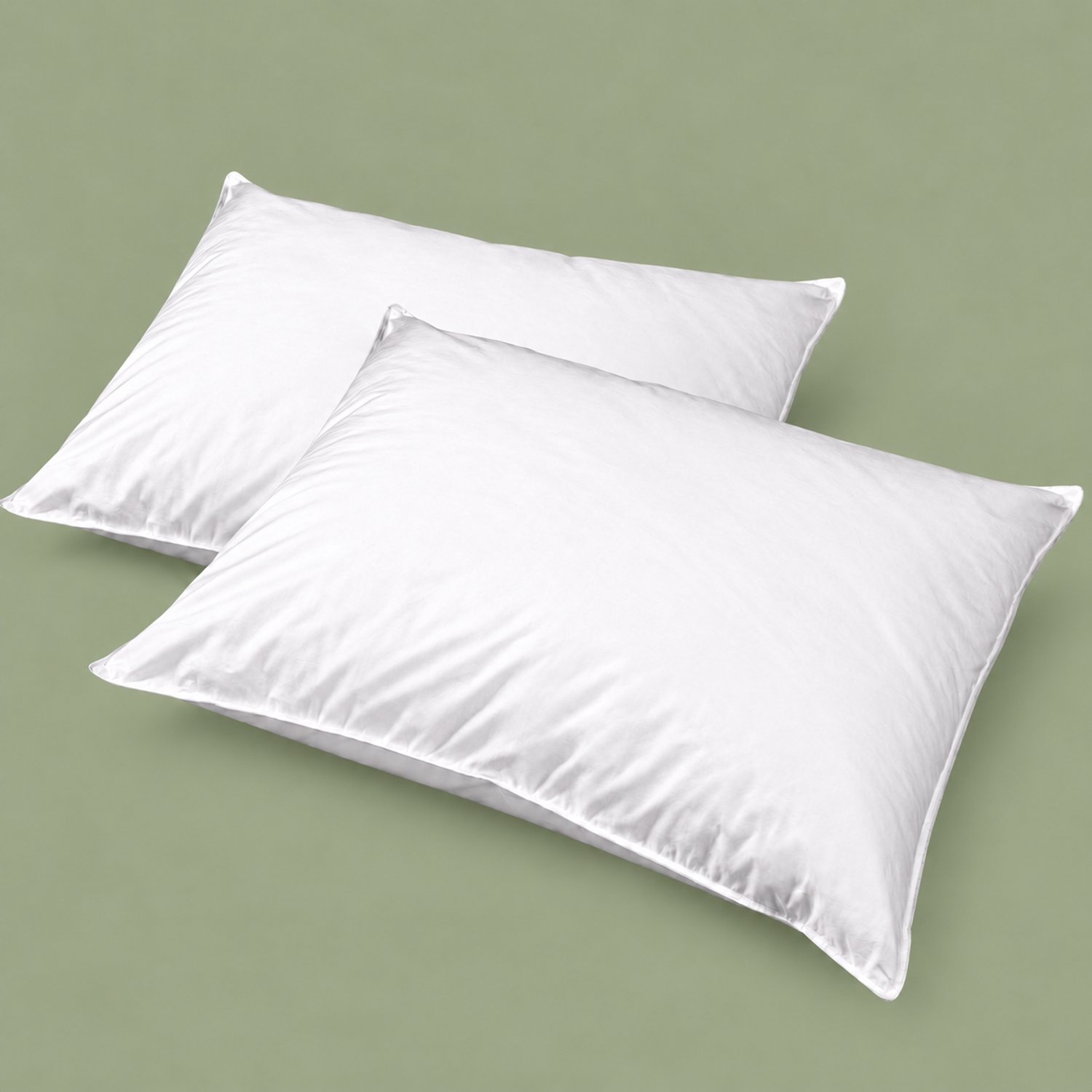 Queens hoofdkussenset (2 stuks) - GRS gerecyclede polyester vulling - 900 gram per kussen - medium - navulbaar - 60x70 cm Wit