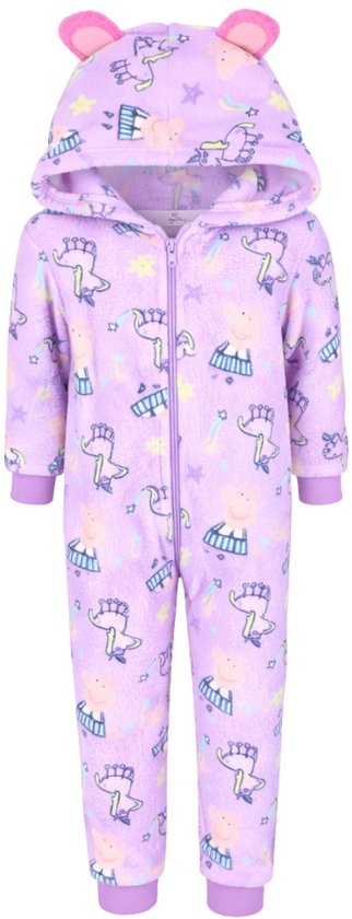 Peppa Pig Coral-Fleece Onesie - pyjama voor kinderen - maat 110/116