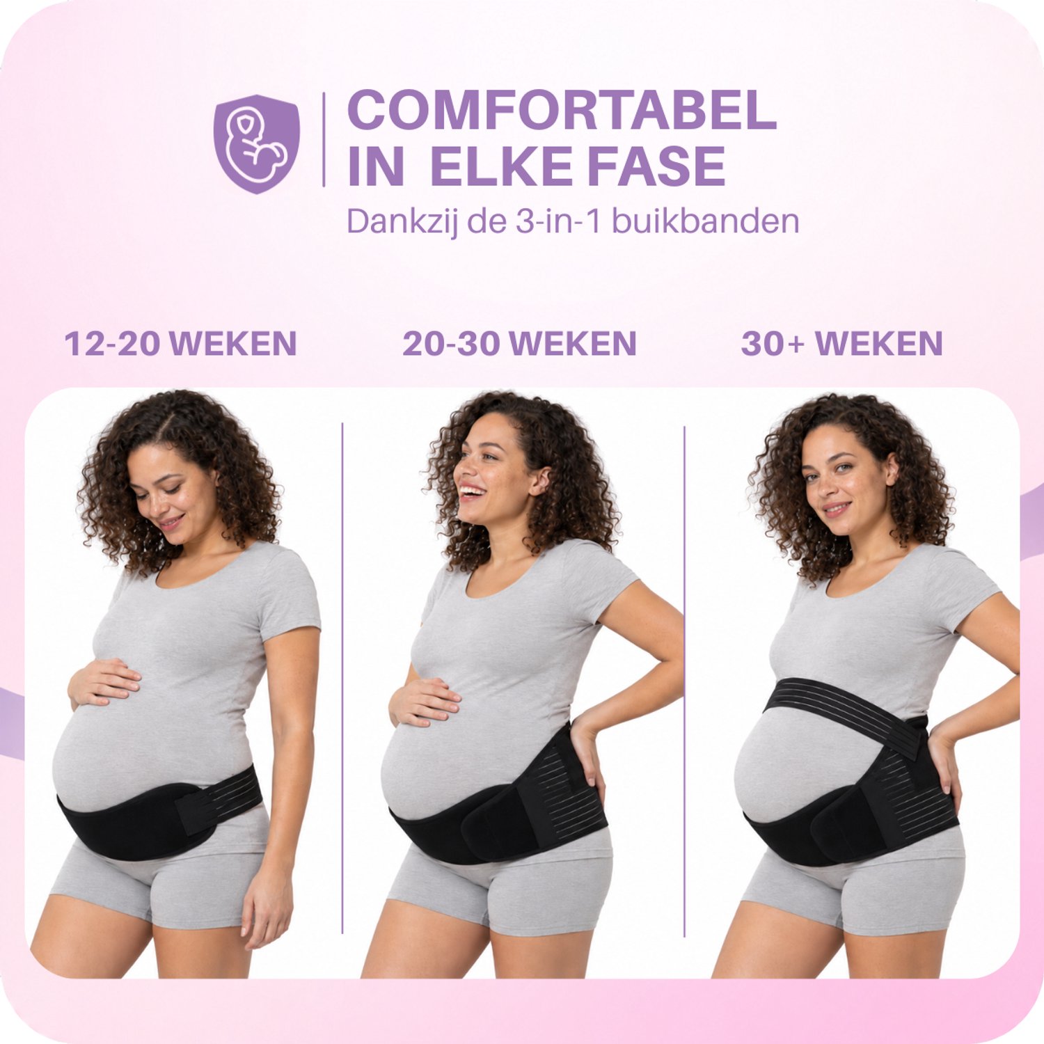 JT Beauty Care Verstelbare Buikband Zwangerschap Zwart Maat XL – Zwangerschapsband – Bekkenband – Zwangerschapskleding Sluitlaken – Pregnancy Belt – Bekkenbrace - Zwangerschapsgordel – Zwangerschaps Band – Steunband Bekken Kado – Zwangerschap Cadeau – foto 5