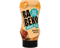 Rabeko Zero Burger Sauce 350 ml - Caloriearme burgersaus, suikervrij - 81% minder calorieën
