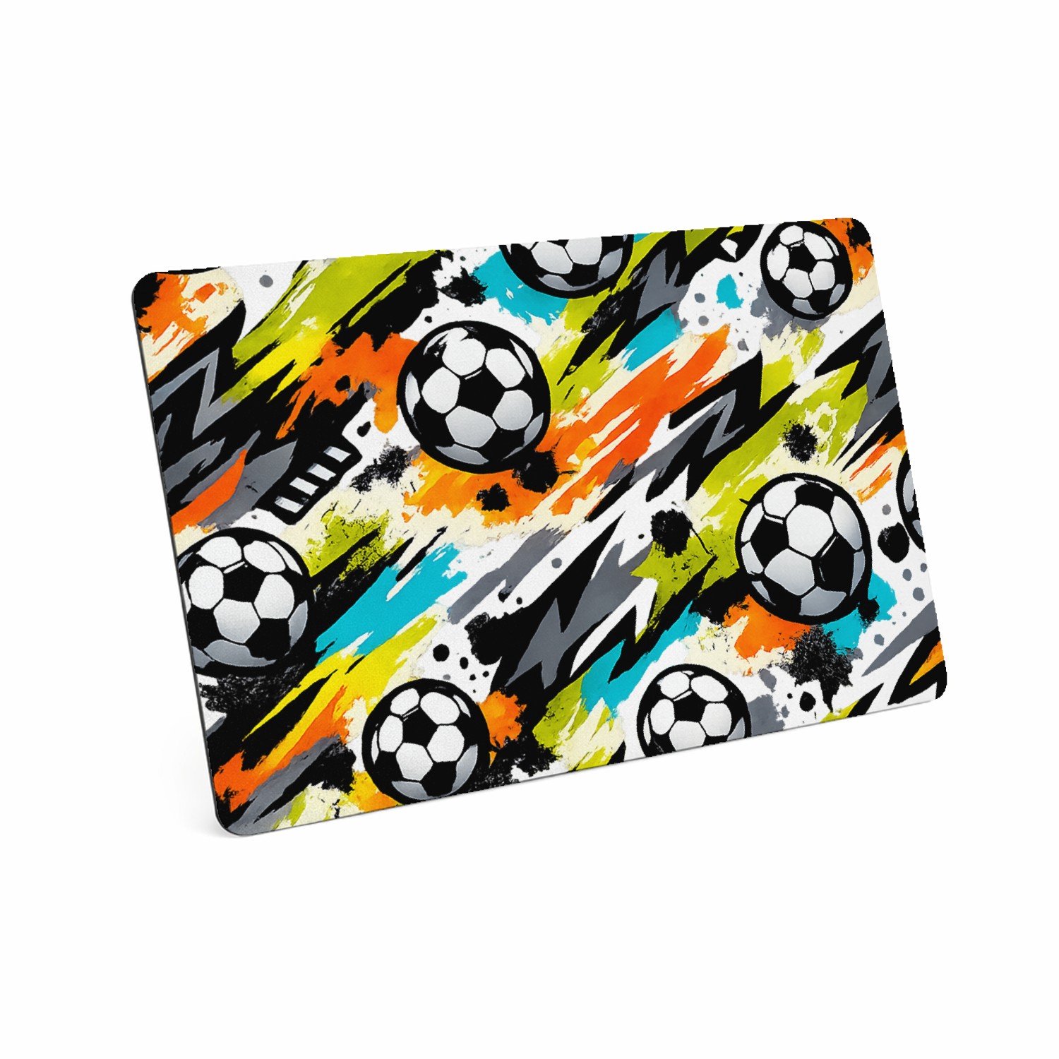 Mr Cadeautjes MDF magnetische fotolijst 28 x 19 - design Neon basketbal-energieprint met dynamische beweging en score | cadeau Wit