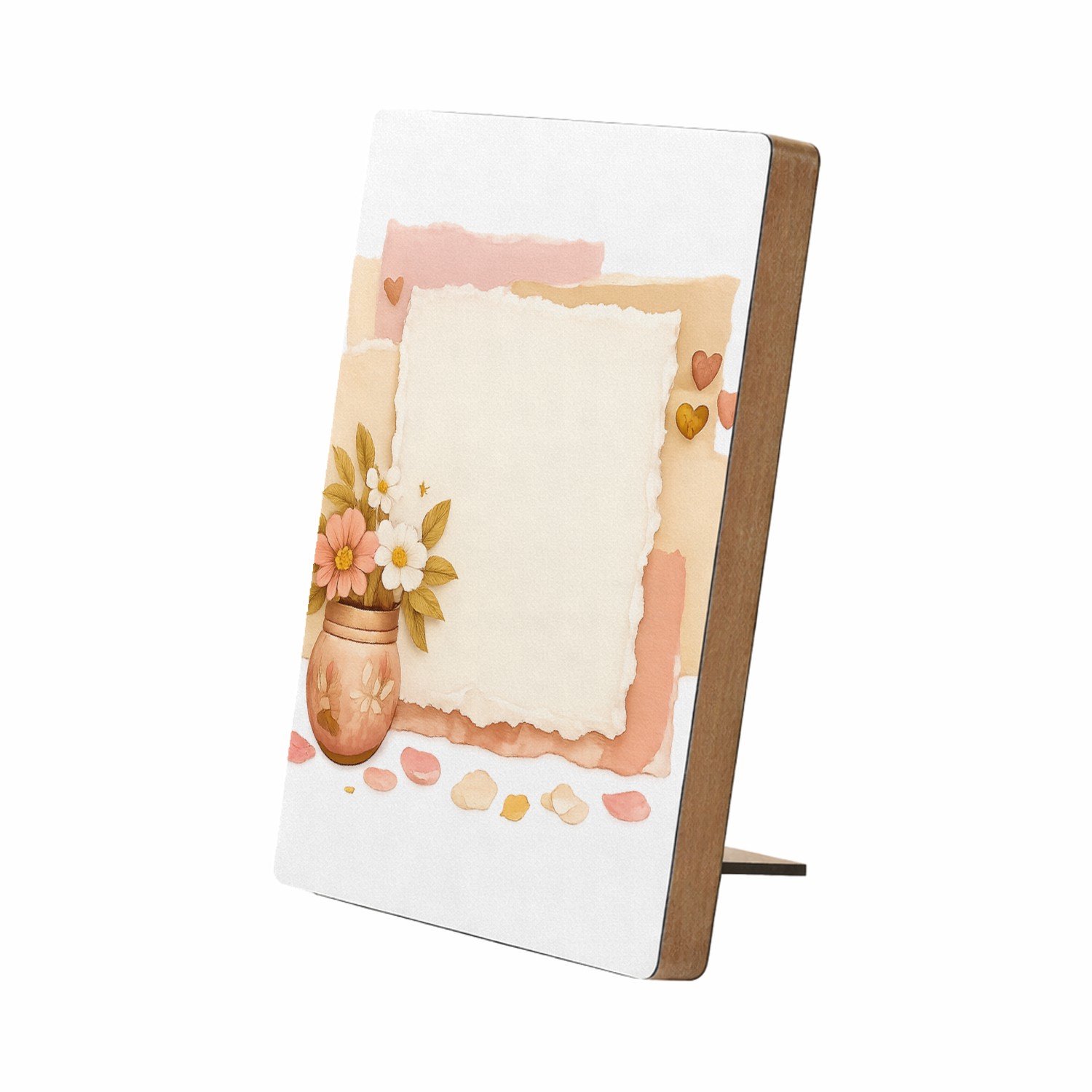 Mr Cadeautjes Glasframe/MDF 12,7 x 17,8 - design Een zachte, luxe collage met een positieve affirmatie in het | cadeau Wit