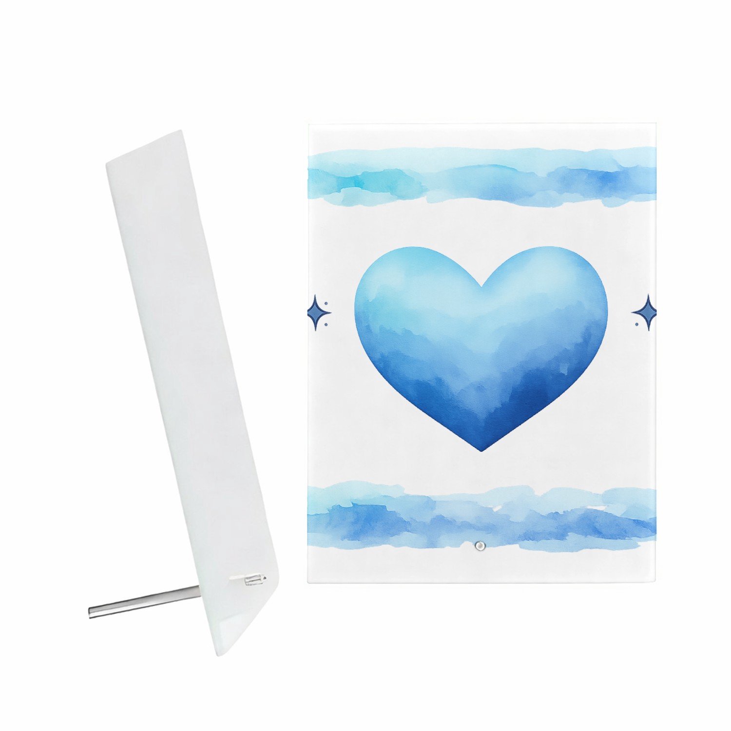 Mr Cadeautjes Glazen fotopaneel Een warme waarderingstoon met een speelse handlettering-opma - 15 x 20 cm, staand - glas, decoratie, wanddecoratie | cadeau Wit