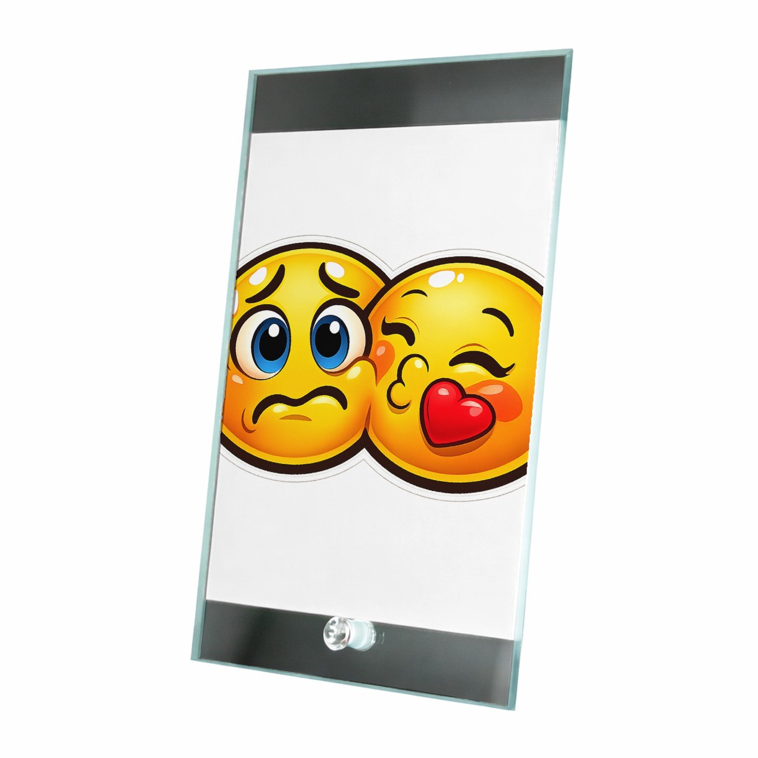 Mr Cadeautjes Glasframe 15 x 23 - design Een vergelijkbare humoristische contrastopbouw met twee tege | cadeau Wit