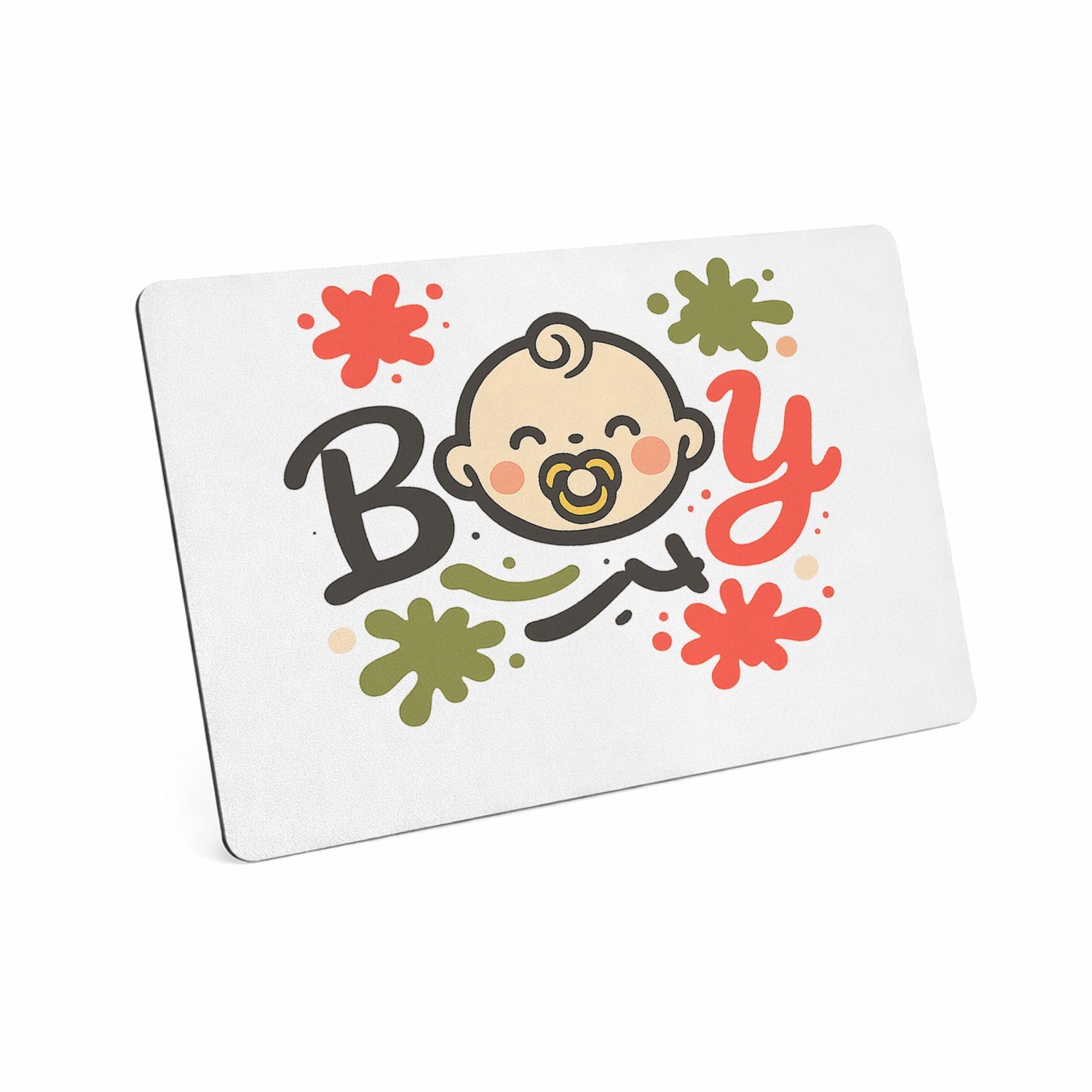 Mr Cadeautjes MDF magnetische fotolijst 28 x 19 - design Grappige typografische babyprint met sportieve knipoog | cadeau Wit