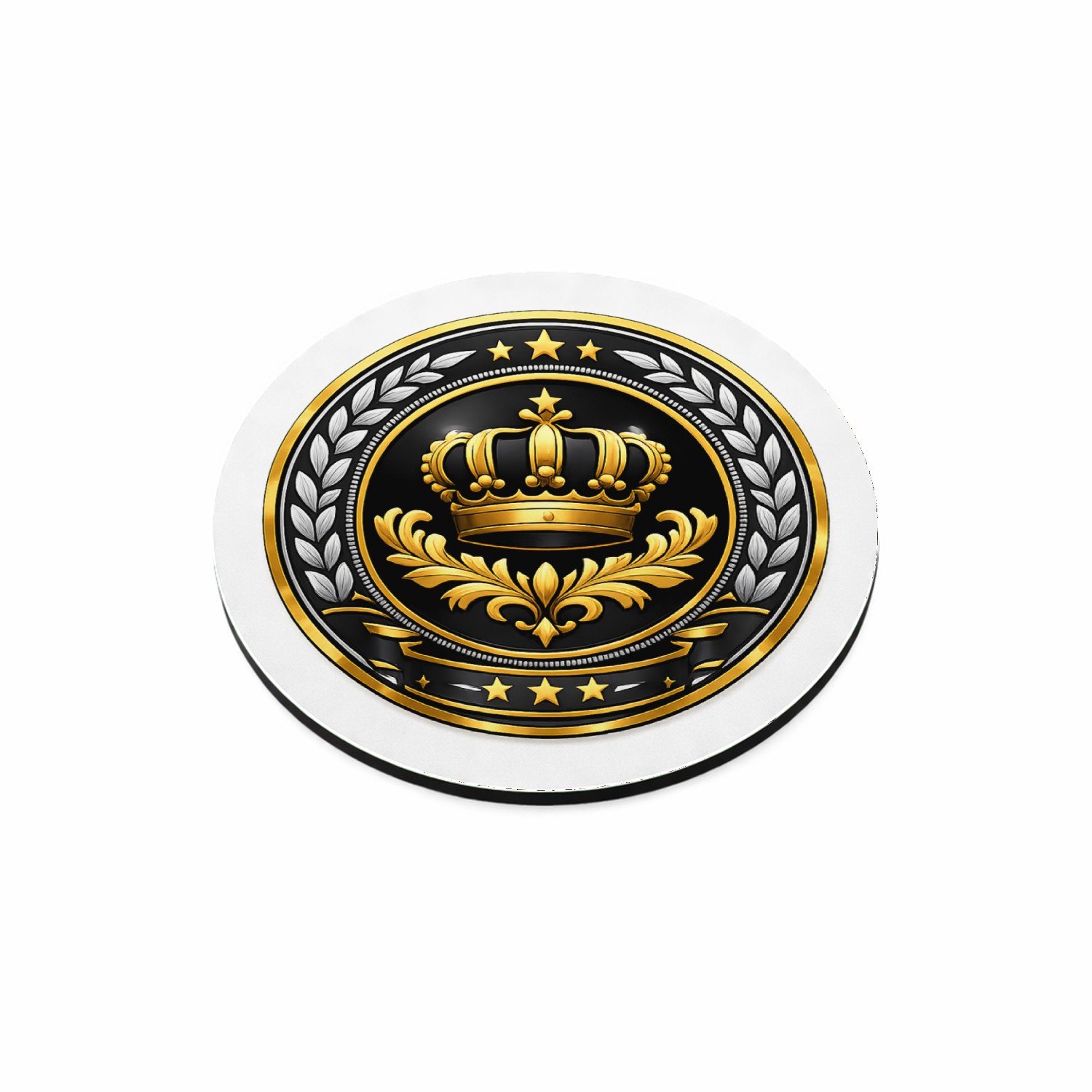 Mr Cadeautjes MDF magnetische fotolijst rond Ø 9,5 - design Koninklijk compliment voor een andere rol binnen het gezin | cadeau Wit