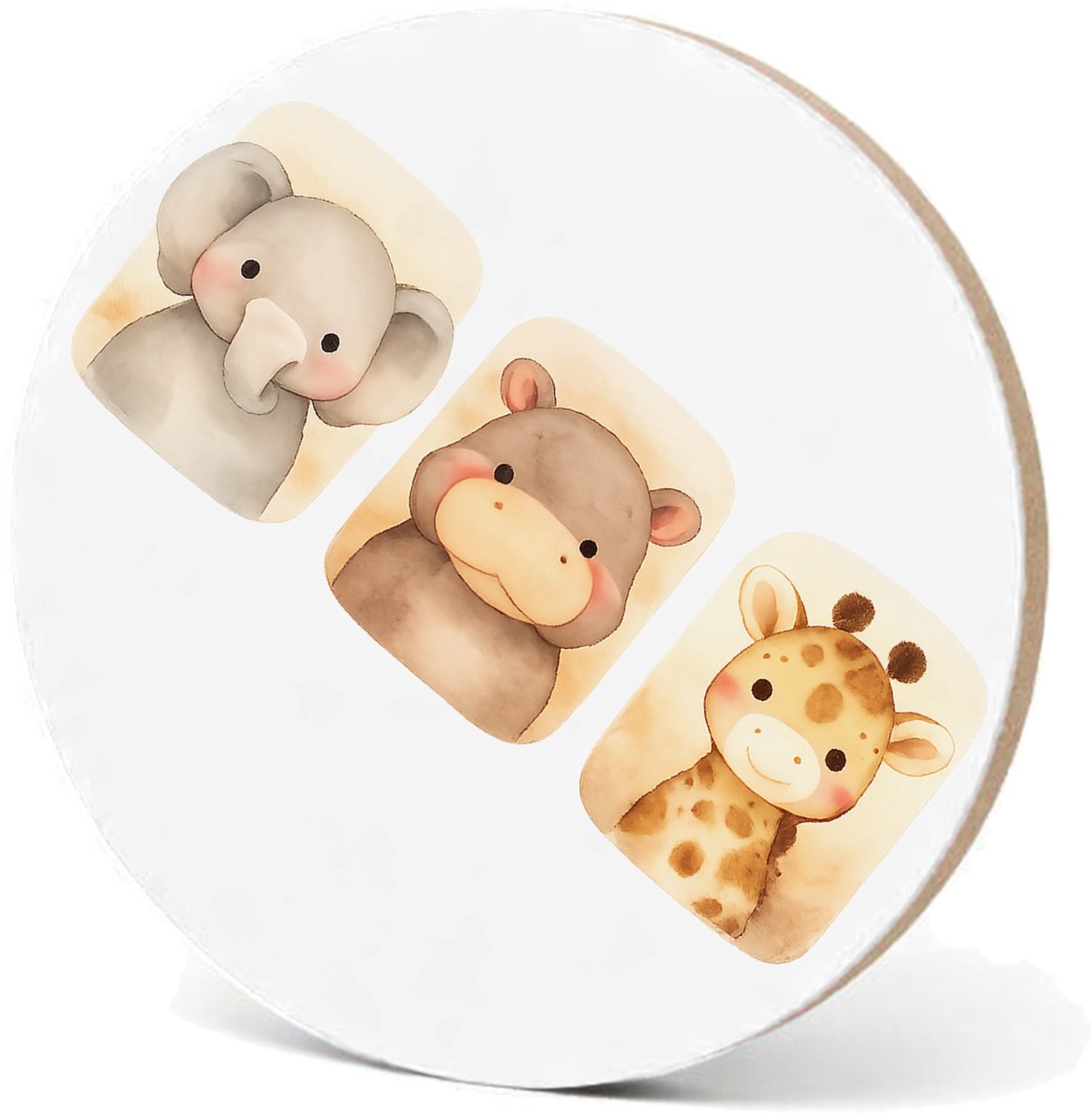 Mr Cadeautjes MDF fotolijst - design Safari duo in afgeronde panelen | cadeau Wit