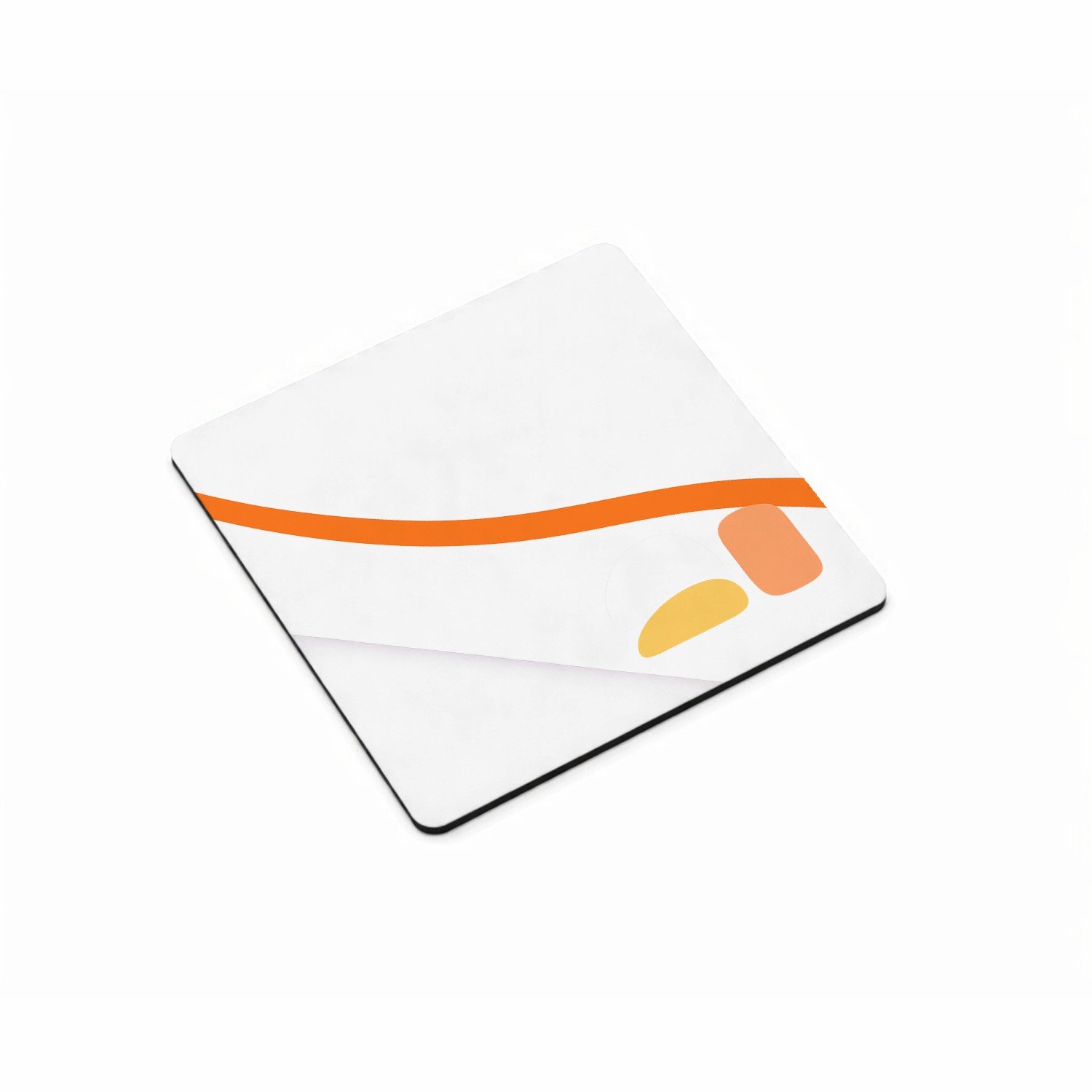 Mr Cadeautjes MDF magnetische fotolijst vierkant 9,5 - design Rustige minimalistische sportmotivatiecover met grote curve | cadeau Wit