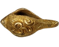 Messing Shankha - Heilige Schelp - Hindoe Symbool