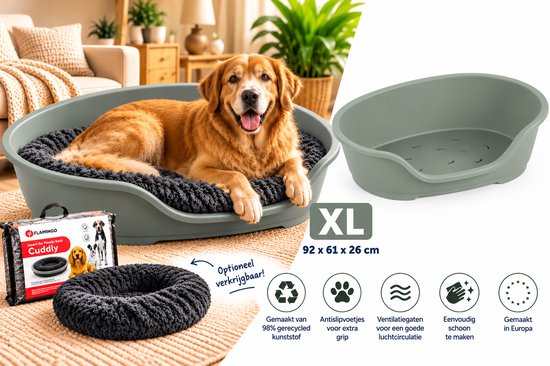 Mand Tuck Ovaal Groen XL 92x61x26cm