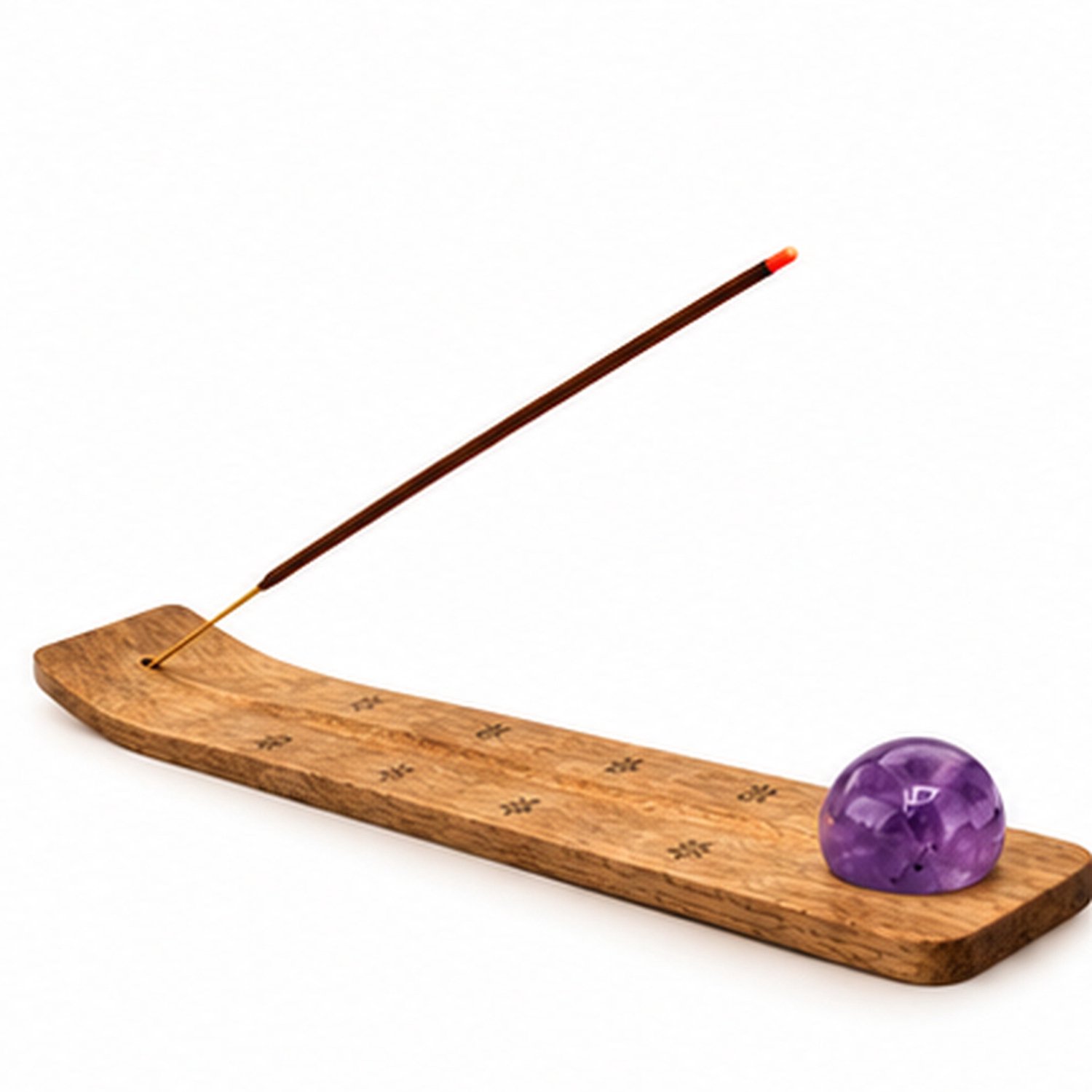 Green Tree Candle Incense Holder Amethyst - Wierookhouder