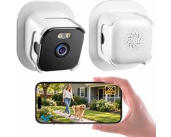 Raamcamera 2K voor Binnen naar Buiten - WiFi 2-4 en 5 GHz - Nachtzicht - Bewegingsdetectie - Tweeweg Audio - 24-7 Opname