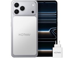 HOTWAV A17 Pro Max smartphone met Android 16 - 4 GB+128 GB opslag - mobiele telefoon 5160 mAh - Goedkope smartphone - Zilver