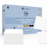 Cosmeau 5-in-1 Wasstrips Wasmiddeldoekjes 100 Wasbeurten Zeebries Wasvellen - G6 - Wasdoekjes - Wasmiddel - Detergent Sheets - Laundry Strips - Bamboozy - Cosmo Cosmea Kosmo