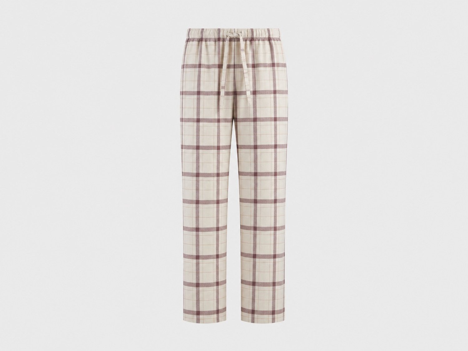 Yumeko pyjamabroek dames flanel mauve check l