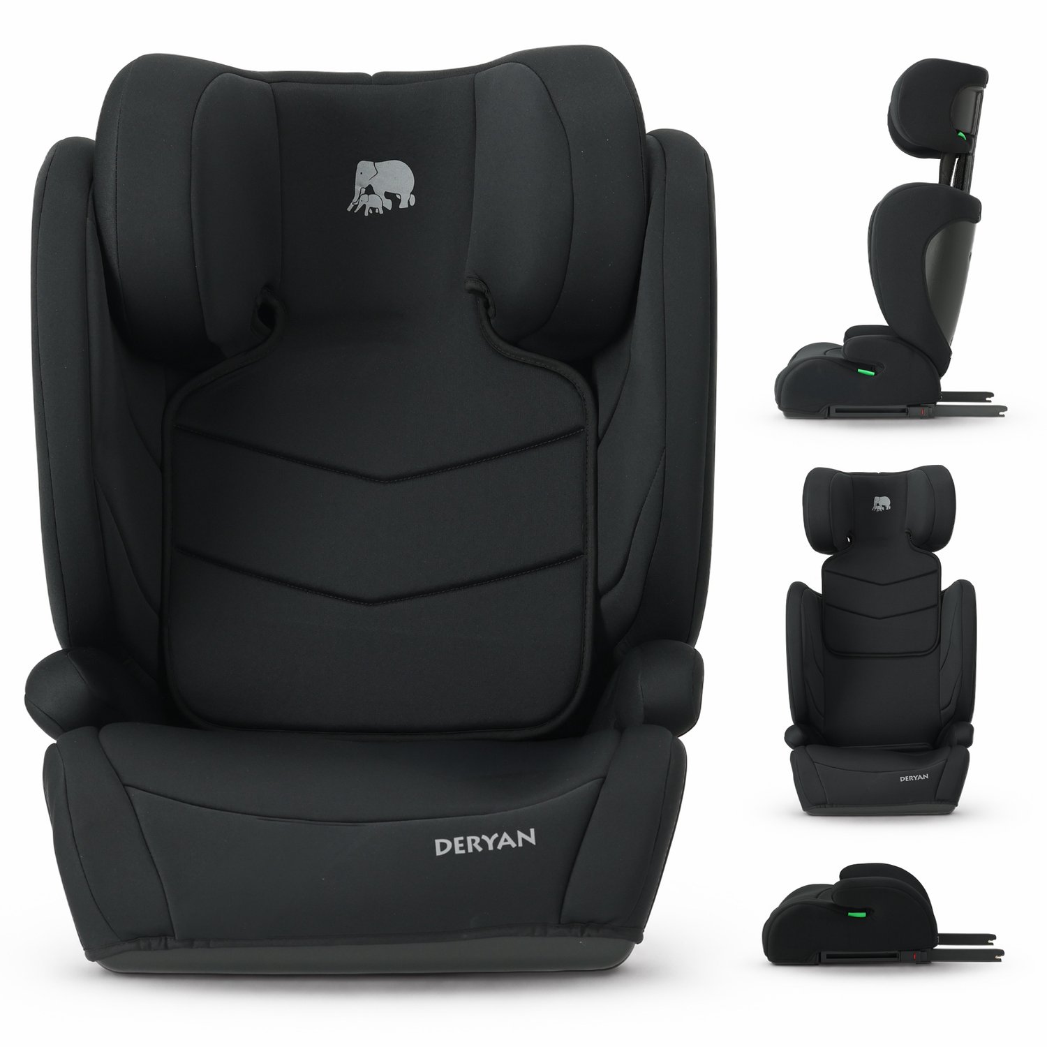 Deryan Charlie Luxe Autostoel i-Size - Isofix - 100 tot 150 cm - Zwart