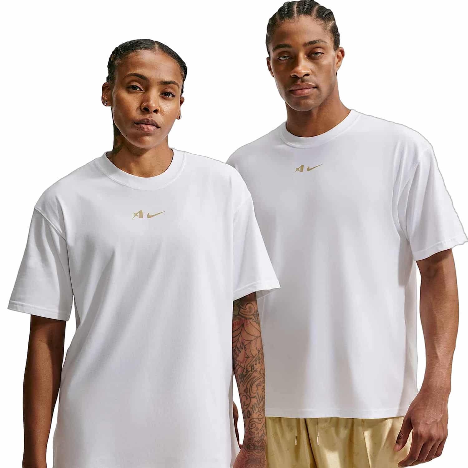 Nike Aw U Nk Df Aja Airbrush Tee IH7721-100 T-shirt heren L Wit