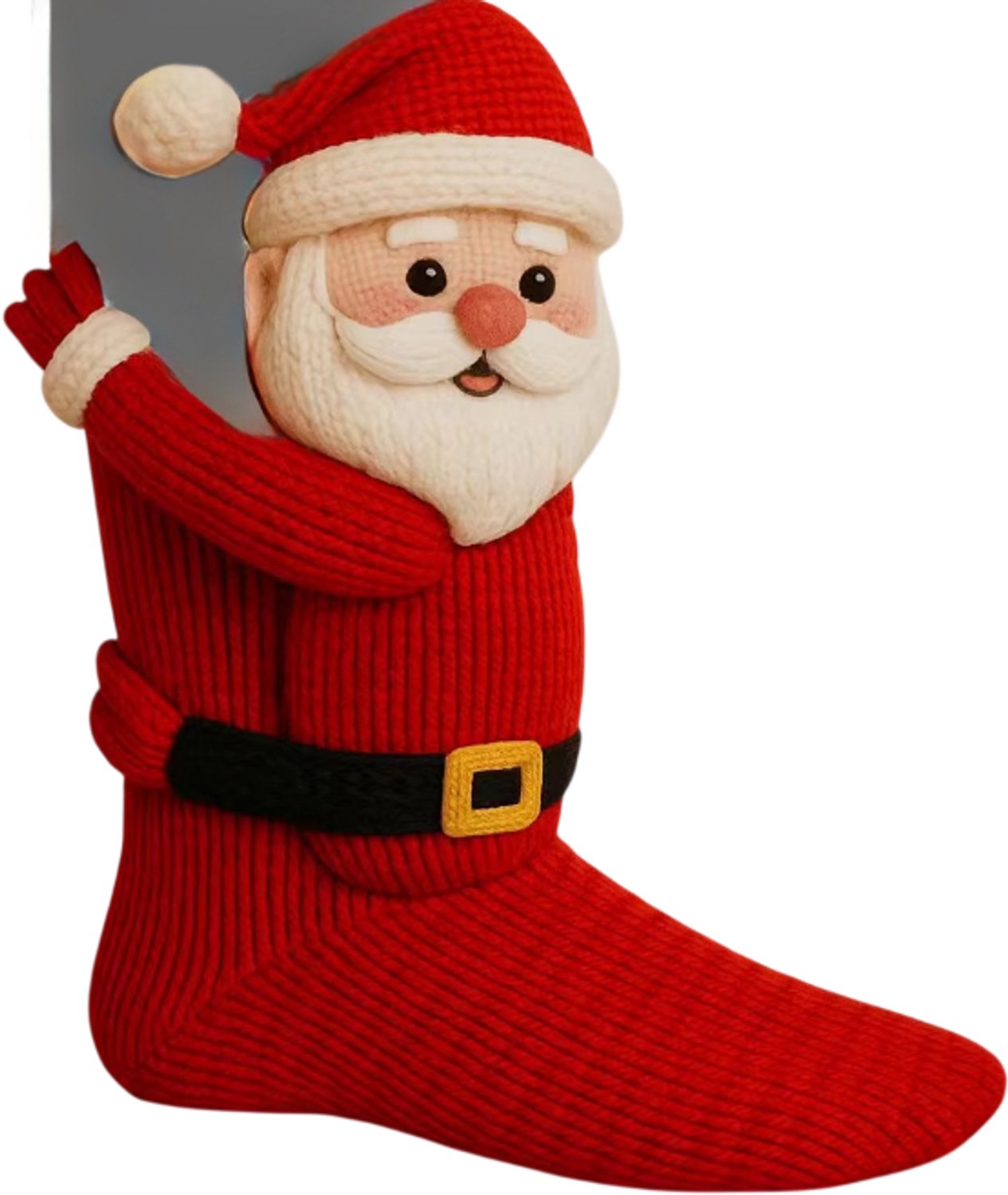 Warme Wintersokken voor Kinderen en Tieners – Schattige 3D Dieren Sokken Dikke Gebreide Antislip Huissokken Kerstman