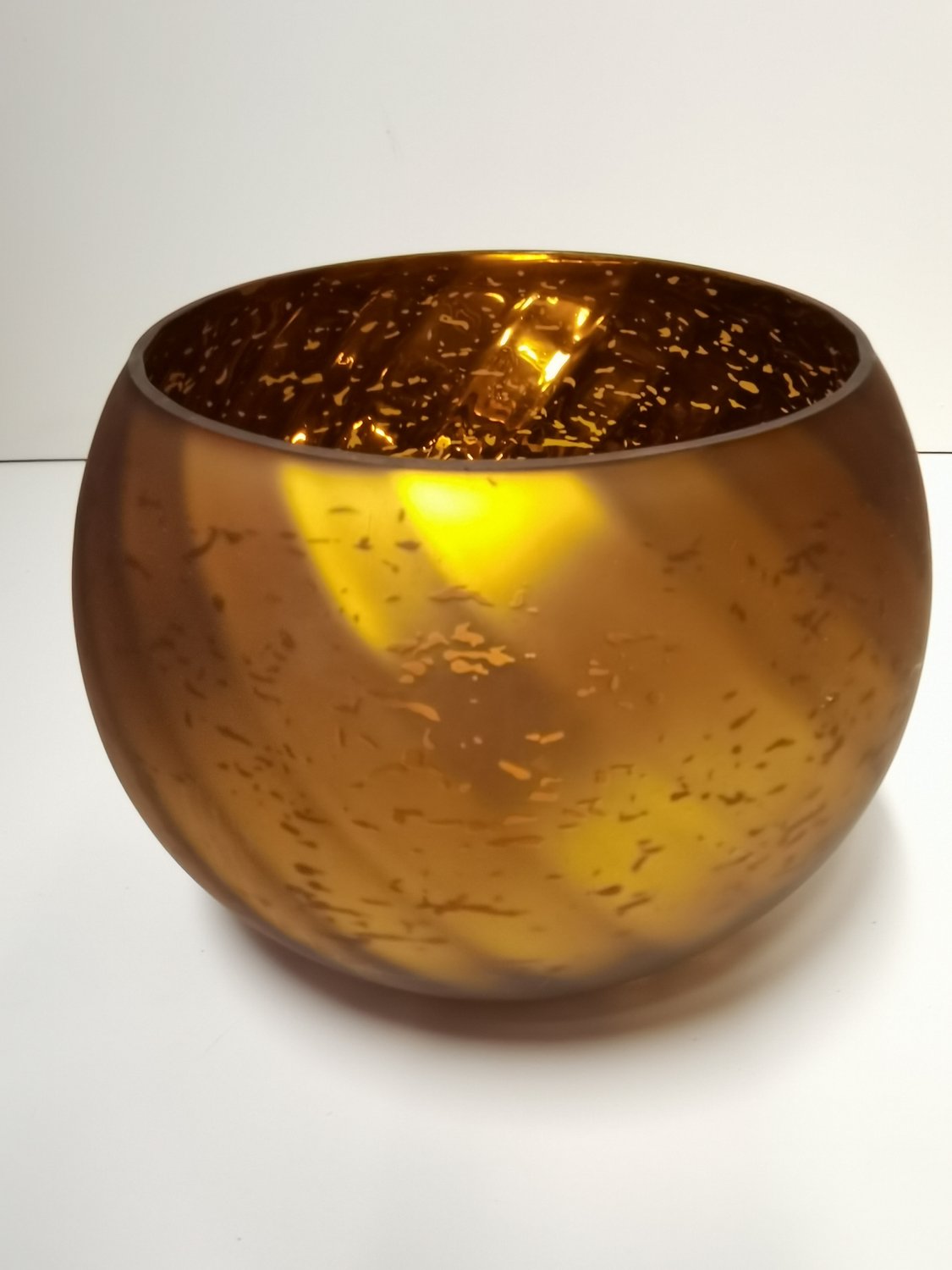Riverdale Windlichten - Glas - Ø 18cm x 13cm - Goud - Riverdale