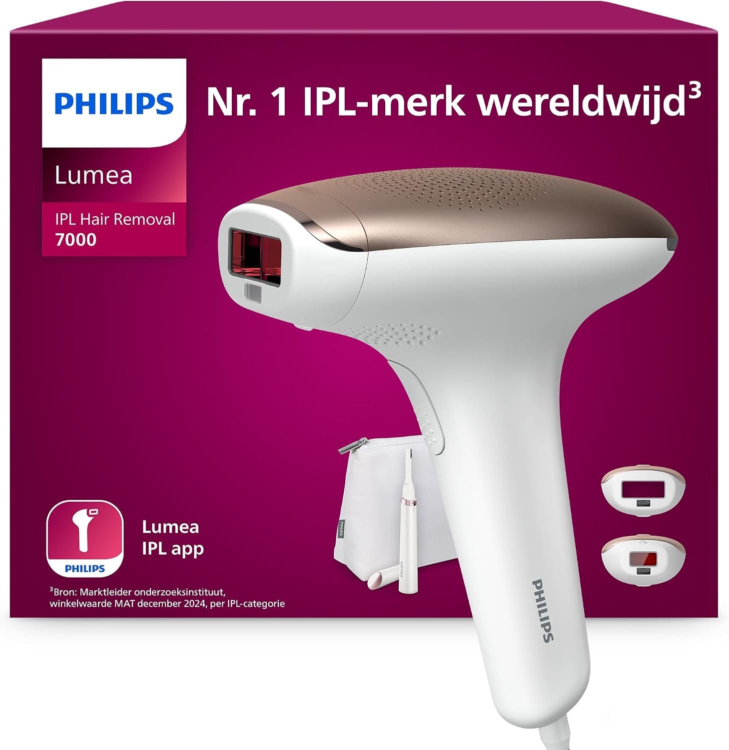 Bol.com Philips Lumea IPL 7000 series - IPL Ontharingsapparaat - 2 opzetstukken met trimmer - BRI921/00 aanbieding