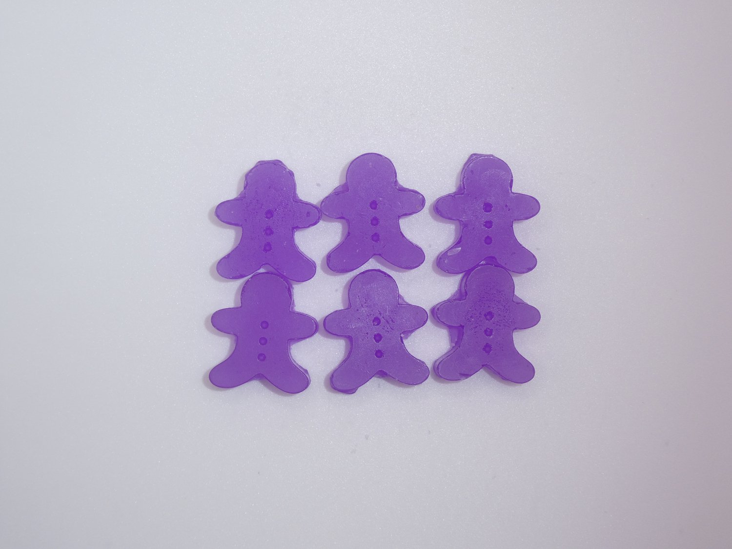 Mythical merch Wax melts, 6 stuks, Gingerbread man, Paars, Lavendelgeur, Kerstmis, Winter