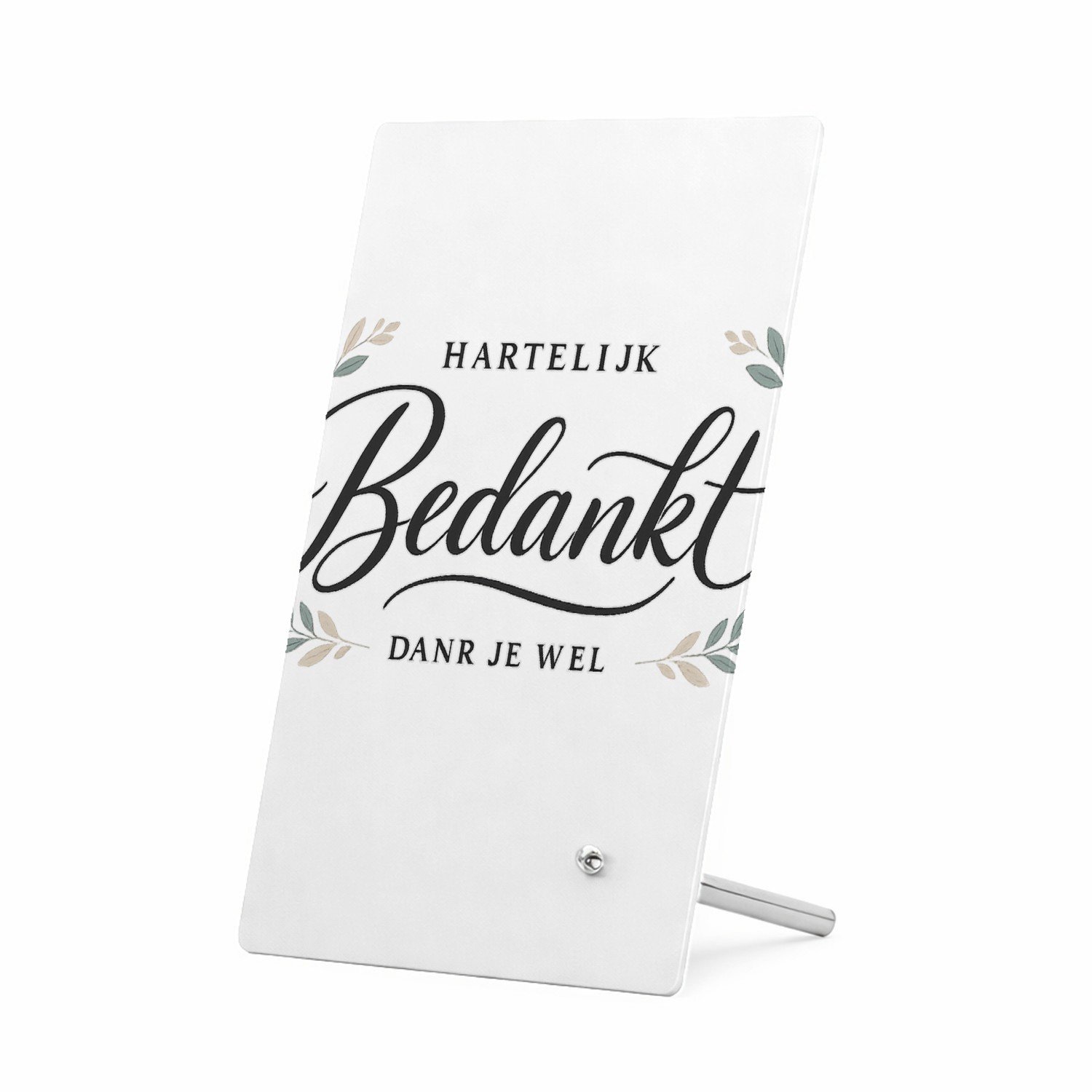 Mr Cadeautjes Glasframe 11 x 16 - design Een krachtige waarderingsposter met botanische omlijsting ro | cadeau Wit