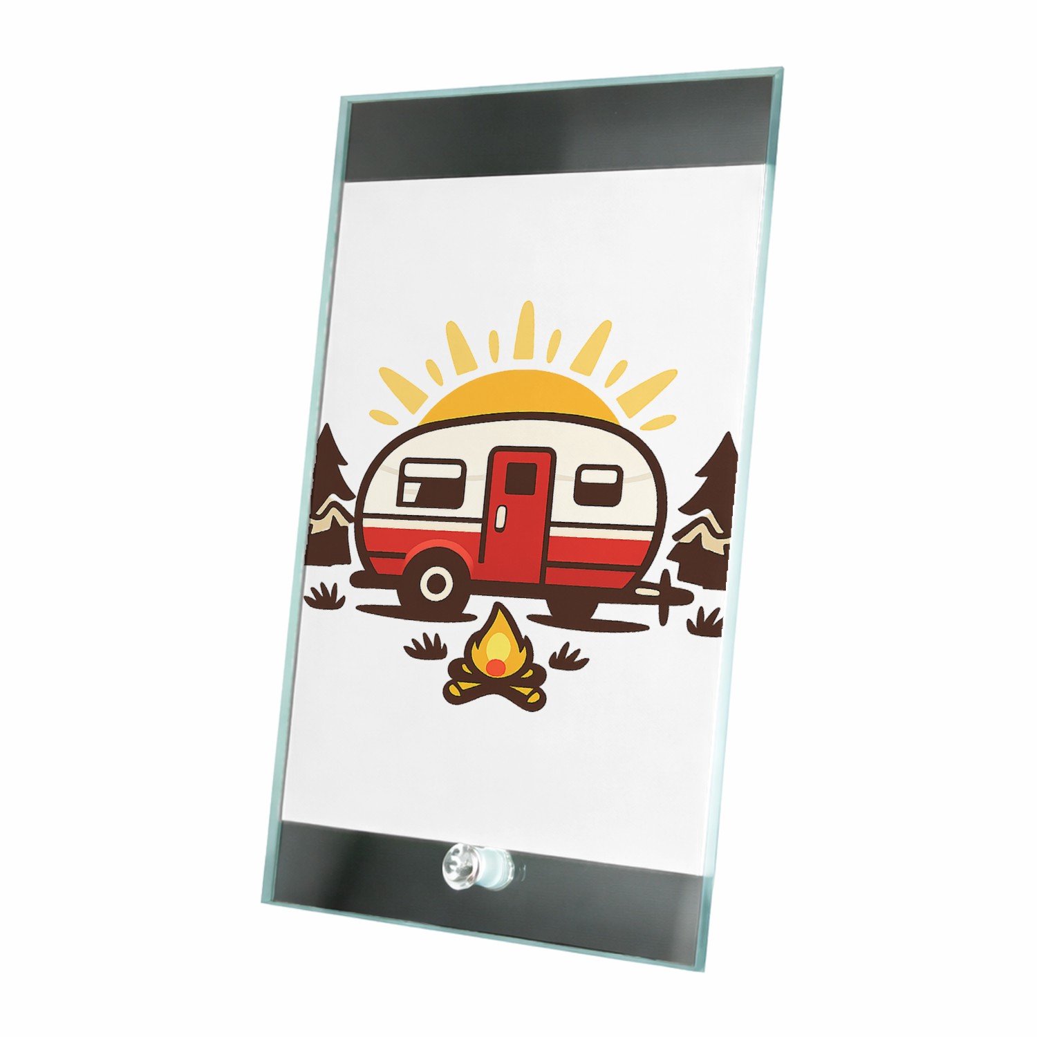 Mr Cadeautjes Glasframe 15 x 23 - design Een compacte outdoor-humor print met een andere vrijetijdssc | cadeau Wit