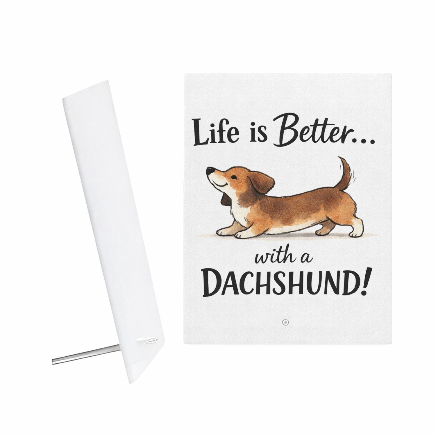 Mr Cadeautjes Glazen fotopaneel Een grappige, trotse quote over een specifiek hobbydier of d - 15 x 20 cm, staand - glas, decoratie, wanddecoratie | cadeau Wit