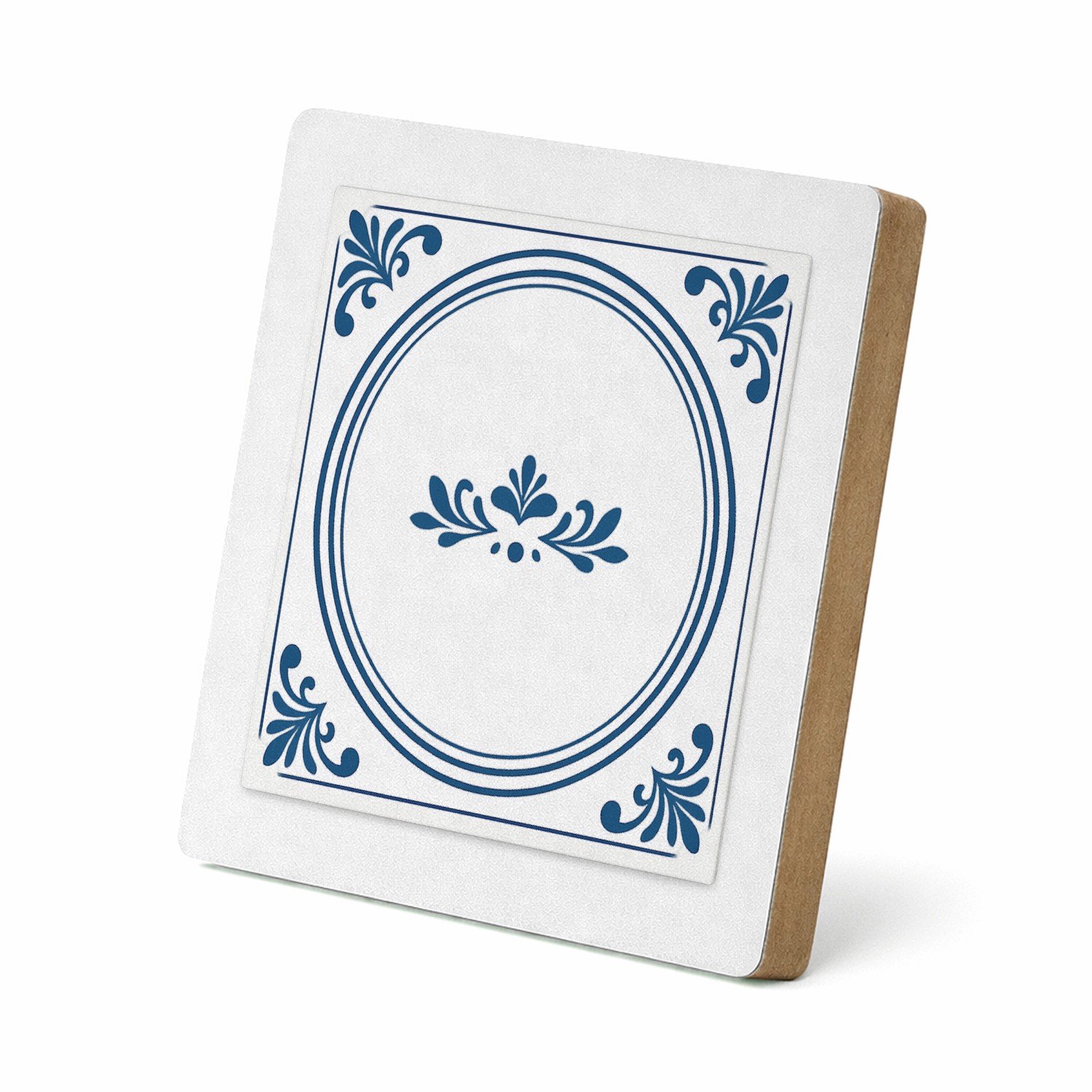 Mr Cadeautjes MDF staande fotolijst 15,2 x 15,2 - design Een klassieke, symmetrische quote-tegel met een andere nucht | cadeau Wit