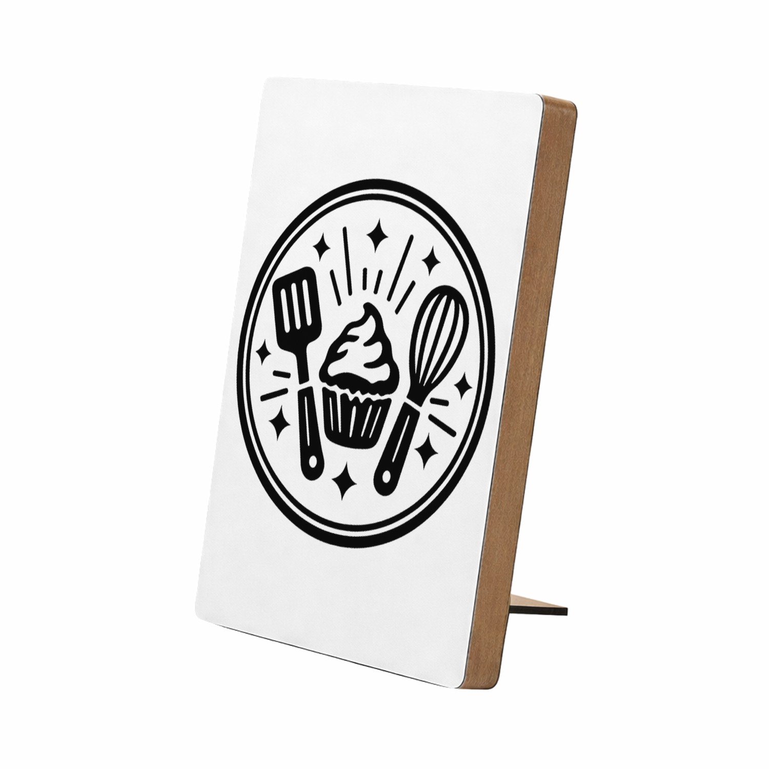 Mr Cadeautjes Glasframe/MDF 12,7 x 17,8 - design Een krachtig keukenembleem met een persoonlijke rolnaam en e | cadeau Wit