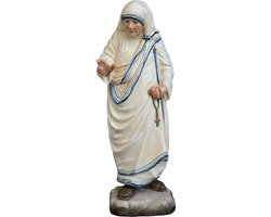 Houten beeld van Moeder Teresa - 10 cm - Handgeverfd