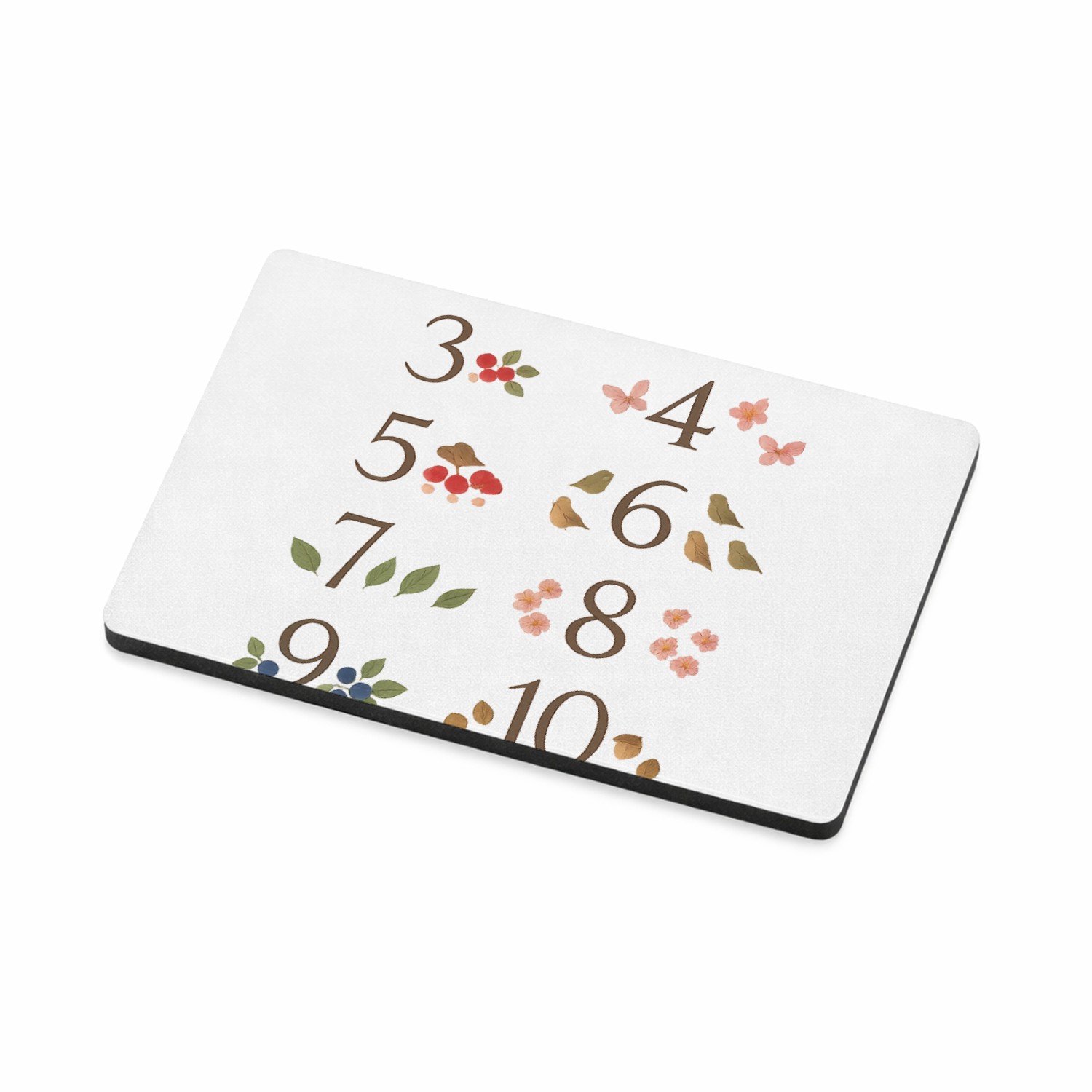 Mr Cadeautjes MDF magnetische fotolijst 7,5 x 5 - design Een rustige telposter voor de natuur, met seizoenselementen | cadeau Wit