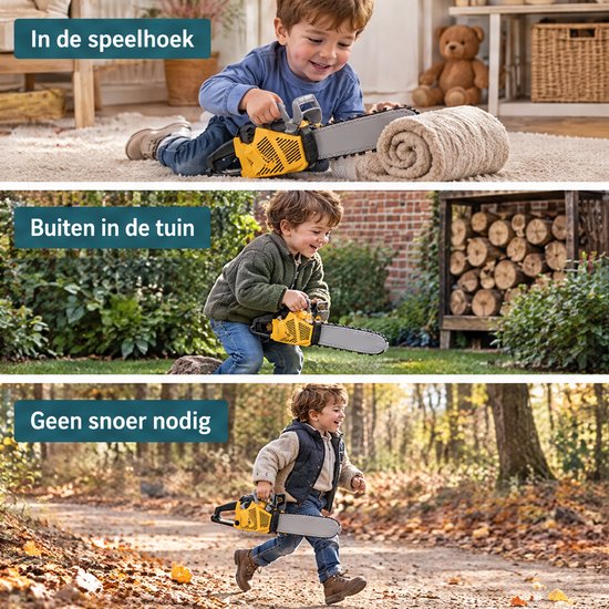 Levano Speelgoed Kettingzaag met Licht en Geluid - Gereedschap Speelgoed voor Jongens en Meisjes - Kinder Kettingzaag met Geluid - Kinderzaag - Bouwspeelgoed - Kinderen Gereedschap - Rollenspel - Kinderspeelgoed - Zaagmachine — afbeelding 5