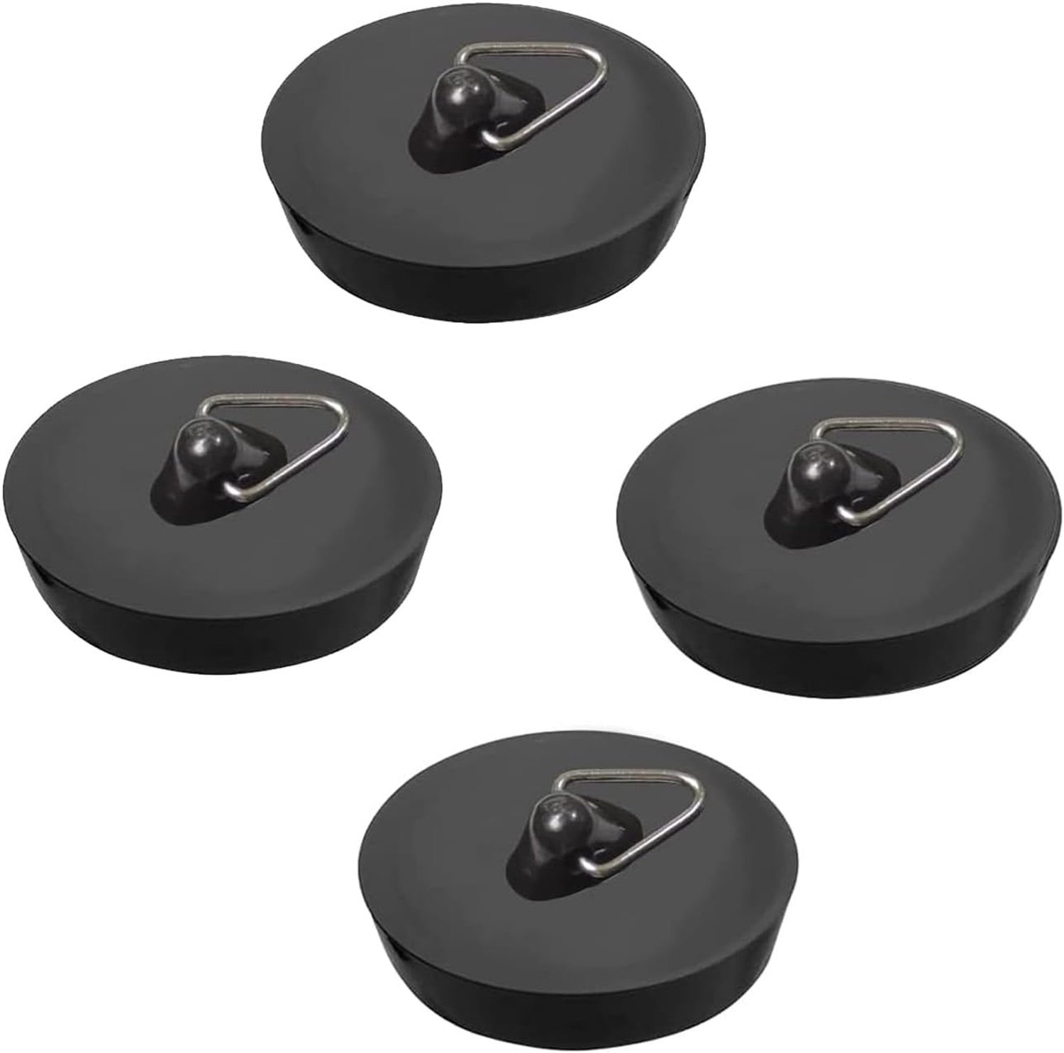 4x Rubber Afvoerpluggen - Universeel voor Badkamer & Keuken