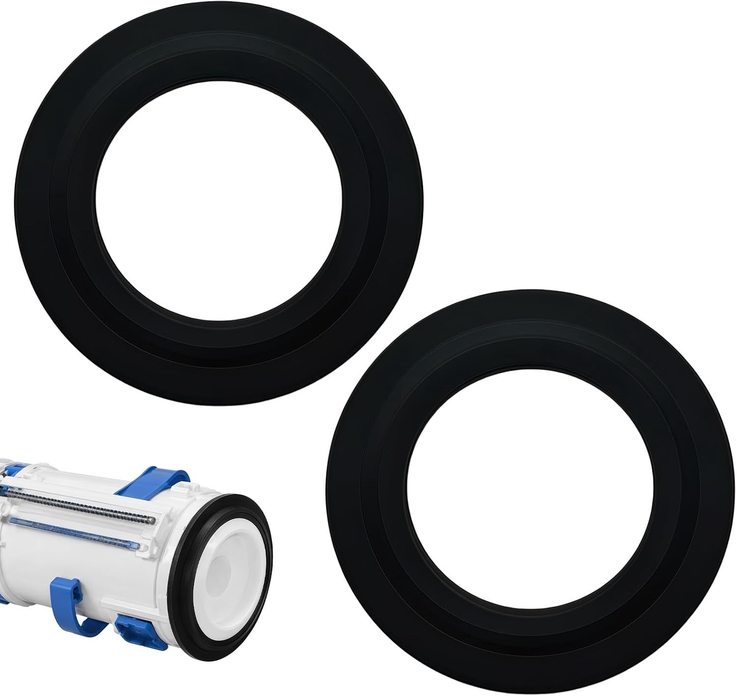Set van 2 Toilet Spoelafsluitingen, Vervangende Silicones voor Flush Valve, 72mm x 45mm, Geschikt voor Diverse Toiletten